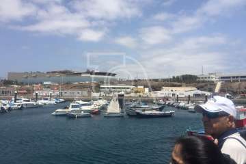 Procesión terrestre-marítimo de la Virgen del Carmen por la bahía de Melenara (Foto TA)